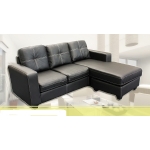 Hotdeal 3seat Lshape sofa- Black